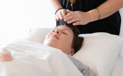 Woman receiving reiki